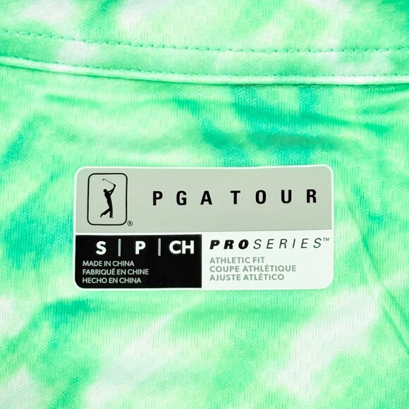 PGA Tour Men's UPF 40 Moisture Wicking Stretch Gumdrop Green Polo Shirt Sz S NWT - Picture 6 of 9